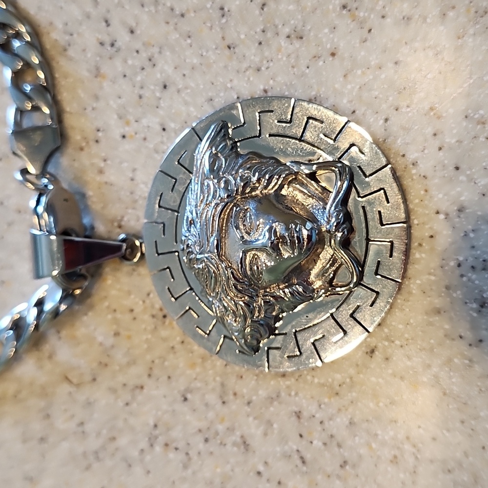Stainless Steel Medusa Chunky Necklace